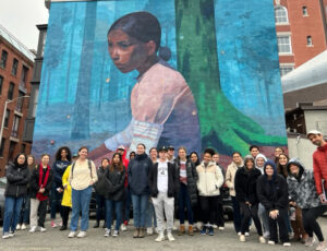 Misty Blue with Providence College Students